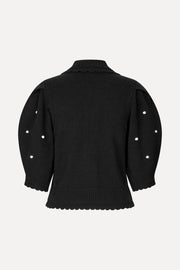 Stine Goya UK Bobble Knit Polo Cardigan Knit Midnight Bobbles