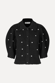 Stine Goya UK Bobble Knit Polo Cardigan Knit Midnight Bobbles