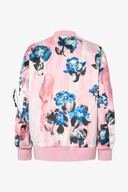 Stine Goya UK Bomber With Puffy Pocket Outerwear Blue Roses On Blush