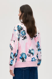 Stine Goya UK Bomber With Puffy Pocket Outerwear Blue Roses On Blush