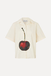 Stine Goya UK Bowling Collar Shirt Top Cherry