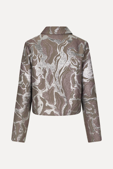 Stine Goya UK Boxy Straight Jacket Jacket Abstract Foliage