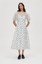 Stine Goya UK Bustier Stitch Midi Dress Dress Flower Polka Dot