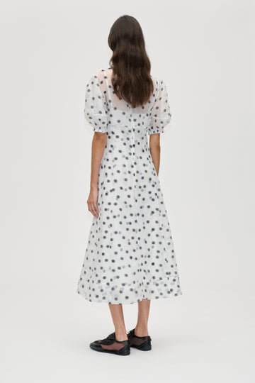 Stine Goya UK Bustier Stitch Midi Dress Dress Flower Polka Dot