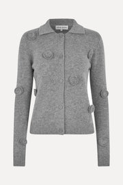 Stine Goya UK Button Up Long Sleeve Polo Knit Knit Flint Gray