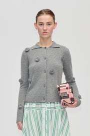 Stine Goya UK Button Up Long Sleeve Polo Knit Knit Flint Gray