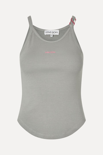 Stine Goya UK Carabiner Rib Tank Top Top Grey