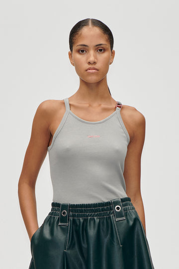 Stine Goya UK Carabiner Rib Tank Top Top Grey