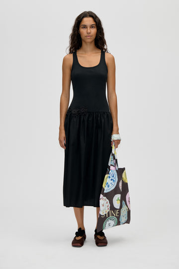 Stine Goya UK Casual Tank Midi Dress Dress Black