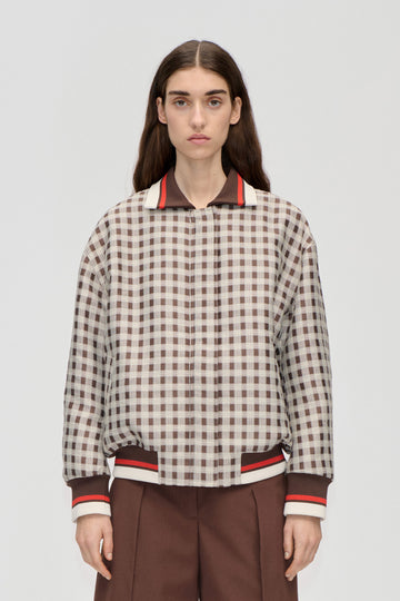 Stine Goya UK Collar Bomber Jacket Jacket Checks