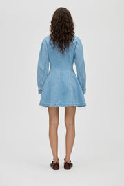 Stine Goya UK Collared Coat Mini Dress Dress Denim Blue