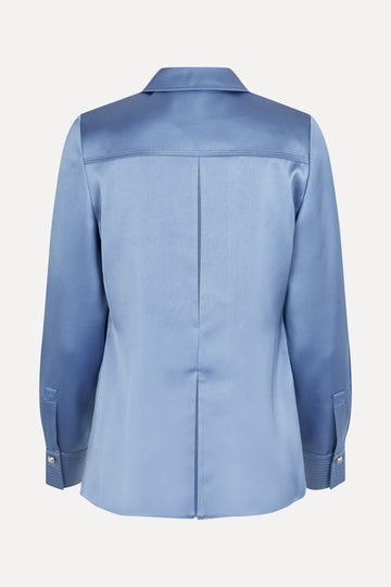 Stine Goya UK Collared Fitted Shirt Shirt Infinity Blue
