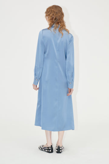 Stine Goya UK Collared Midi Dress Dress Infinity Blue