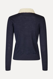 Stine Goya UK Collared Pullover Knit Knit Midnight Navy