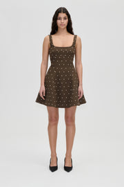 Stine Goya UK Corset Mini Dress Dress Dark Olive