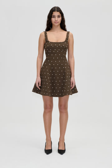 Stine Goya UK Corset Mini Dress Dress Dark Olive