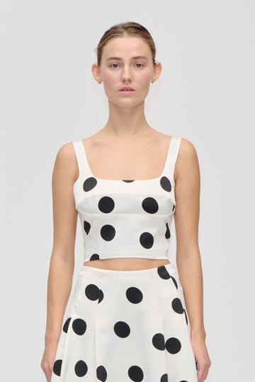 Stine Goya UK Corset Top Top Black Dots