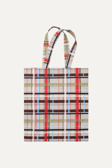 Stine Goya UK Cotton Tote Accessories Scarlet Grid