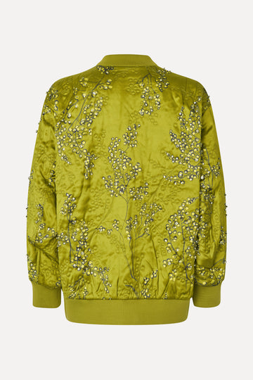 Stine Goya UK Covered Placket Voluminous Bomber Jacket Mimosa