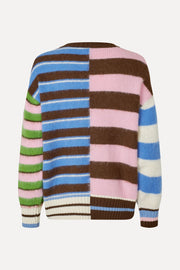 Stine Goya UK Crew Neck Sweater Knit Multistripes Mix