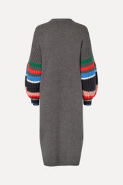 Stine Goya UK Crewneck Chunky Sleeve Dress Knit Chunky Stripes