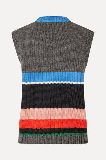 Stine Goya UK Crewneck Vest Knit Chunky Stripes