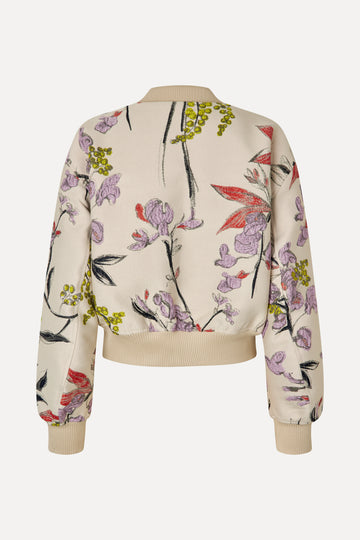 Stine Goya UK Cropped Dropped Shoulder Bomber Jacket Spring Mimosa