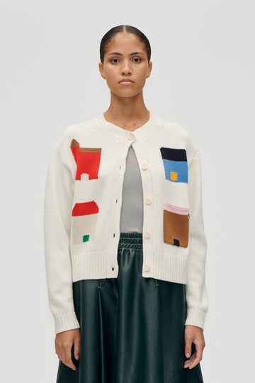 Stine Goya UK Cropped Pocket Cardigan Knit Refugios