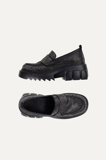 Stine Goya UK Crystalized Loafer Footwear Black