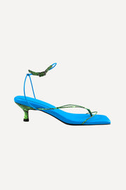 Stine Goya UK Delphine Heels Shoes Mint Snake