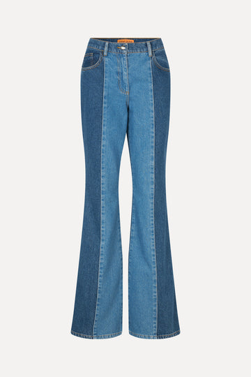 Stine Goya UK Denim Flared Pants Pants Two Tone Denim