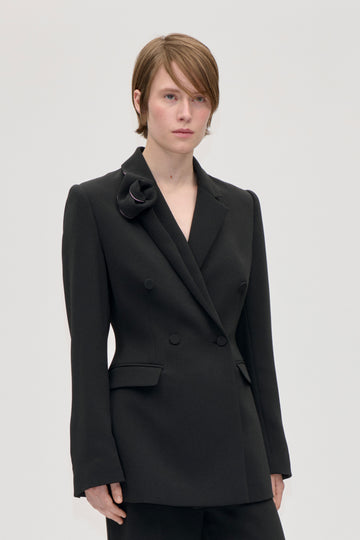 Stine Goya UK Double Breasted Jacket With Lapel Detail Jacket Black