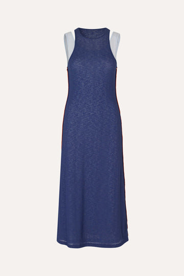 Stine Goya UK Double Layer Tank Dress Dress Light Blue / Midnight Blue