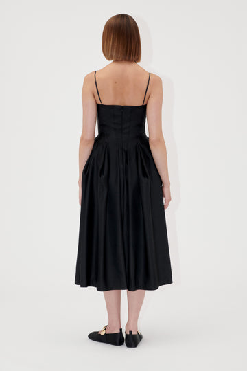 Stine Goya UK Double Strap High-Volume Dress Dress Black