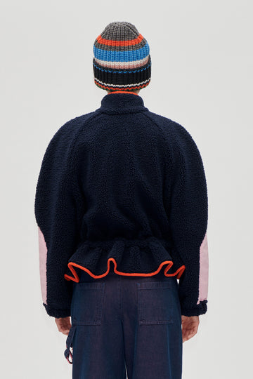 Stine Goya UK Dropped Shoulder Gathered Jacket Jacket Black Iris