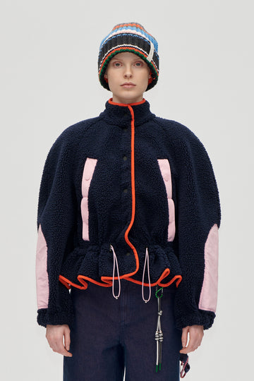 Stine Goya UK Dropped Shoulder Gathered Jacket Jacket Black Iris