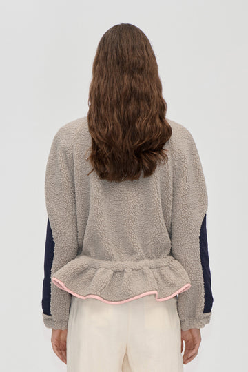 Stine Goya UK Dropped Shoulder Gathered Jacket Jacket Flint Gray