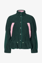 Stine Goya UK Dropped Shoulder Gathered Jacket Jacket Pine Green