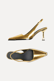Stine Goya UK Eiffel Heels Shoes Gold Mirrored