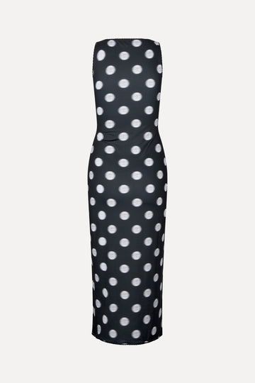 Stine Goya UK Elastic Deep Neckline Tank Dress Dress Dots in Motion