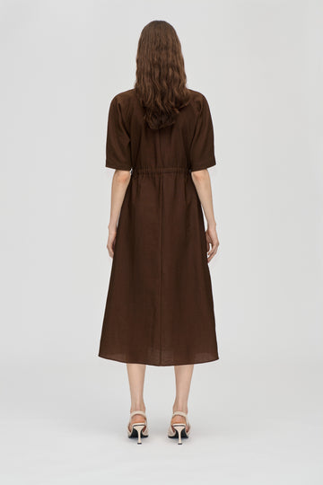 Stine Goya UK Elastic Detail Midi Dress Dress Bow