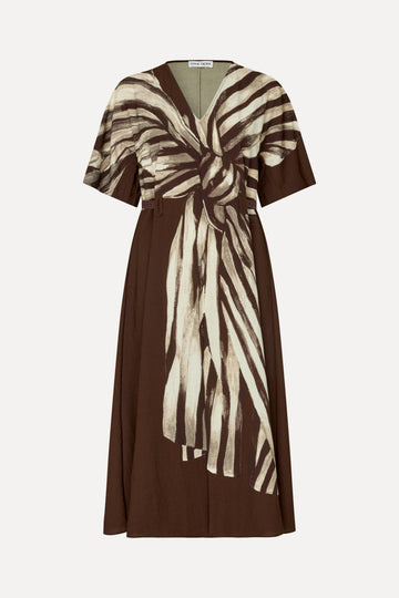 Stine Goya UK Elastic Detail Midi Dress Dress Bow