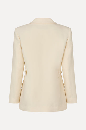 Stine Goya UK Elastic Detail Tailoring Blazer Jacket Eggnog