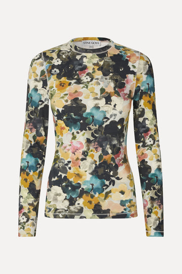 Stine Goya UK Elastic Long Sleeve Top Top Echoes In Flowers