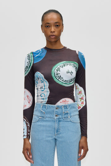 Stine Goya UK Elastic Long Sleeve Top Top The Platera