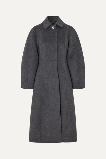 Stine Goya UK Elastic Waist Raglan Long Coat Outerwear Graphite