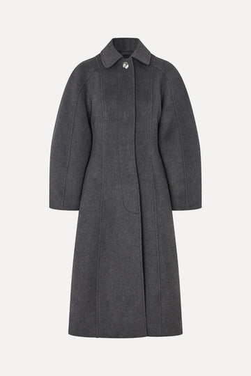 Stine Goya UK Elastic Waist Raglan Long Coat Outerwear Graphite