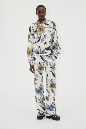 Stine Goya UK Elasticated Long Pants Pants Fine Line Poppies