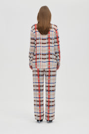 Stine Goya UK Elasticated Long Pants Pants Scarlet Grid