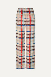 Stine Goya UK Elasticated Long Pants Pants Scarlet Grid